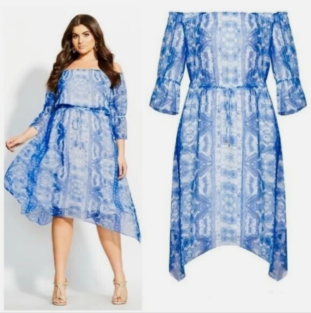 ✨ City Chic Off-the-Shoulder Maxi Dress – Size 18M (New w/ Tags!) ✨ Plus Size